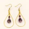 Boucles d’oreilles “goutte grenat”
