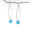 Boucles d'oreilles en argent et perles de Murano couleur bleu azur