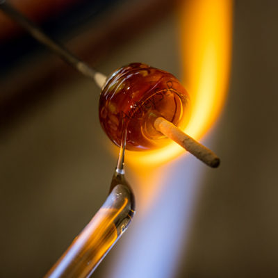 verre filé au chalumeau